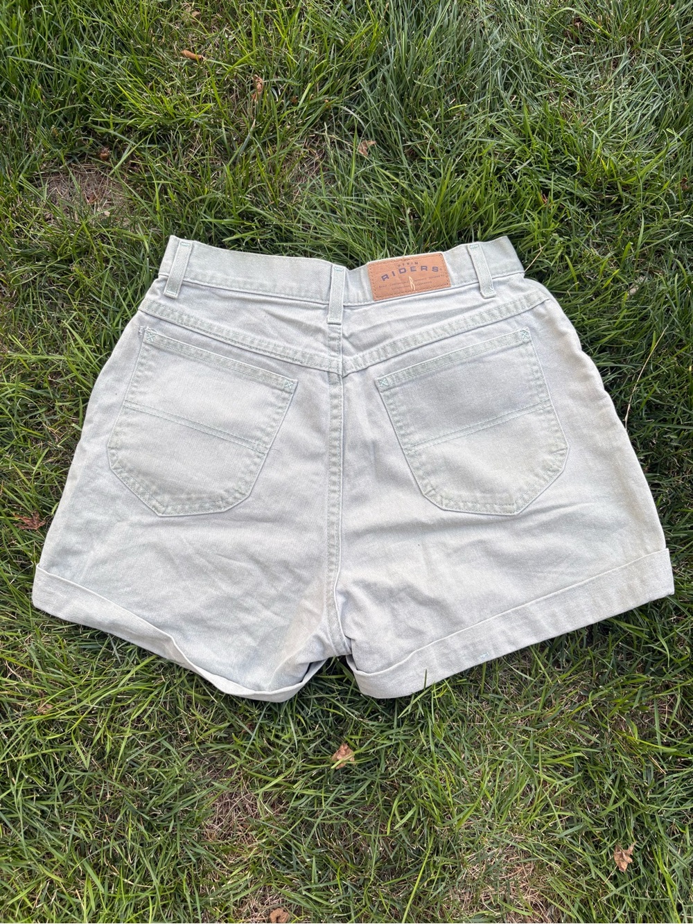 Riders by Lee High-Rise Jean Shorts in Light Sage Green